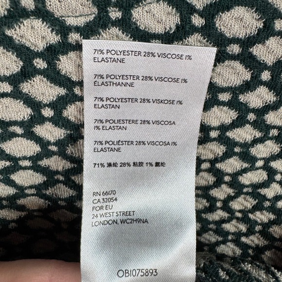 Maeve by Anthropologie Mock Neck Long Sleeve Geometric Print Top XS - Picture 6 of 9